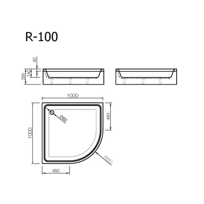 Duschkar Vispool R-100