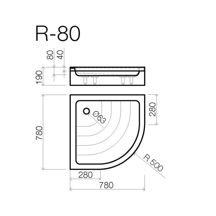 Duschkar Vispool R-80