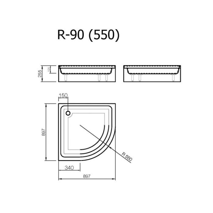 Duschkar Vispool R-90