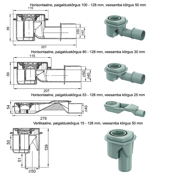 Duschränna ACO ShowerDrain M+ Piano
