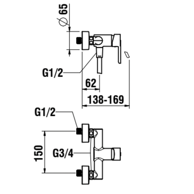 Duschblandare Laufen LUA E 3315F1