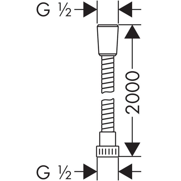 Duschslang Hansgrohe Metaflex 200 cm