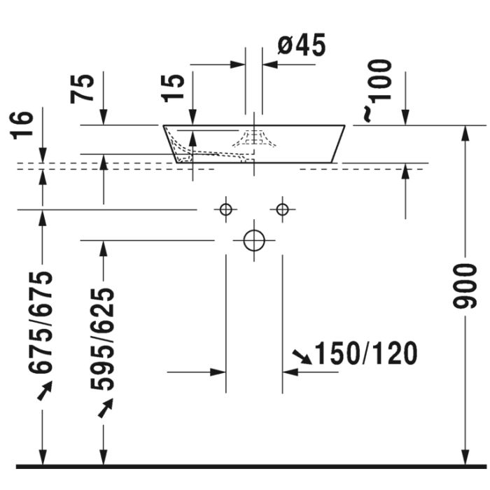 Tvättställ Duravit Cape Cod 232848