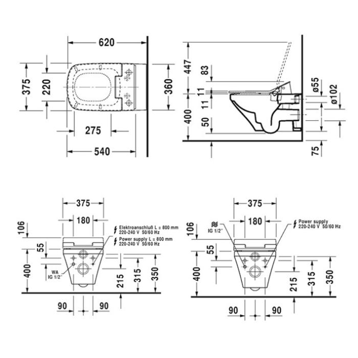 Duschtoalett Duravit DuraStyle SensoWash 631001