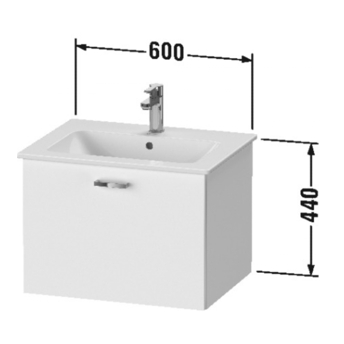 Möbelset Duravit XBase XB6030 Graphite matt + ME by Starck 233663