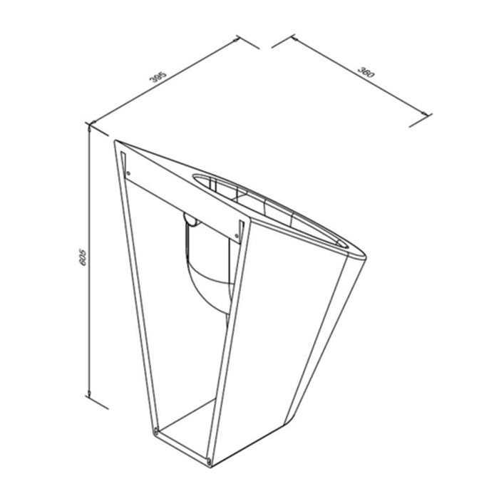 Urinal i rostfritt Faneco satin