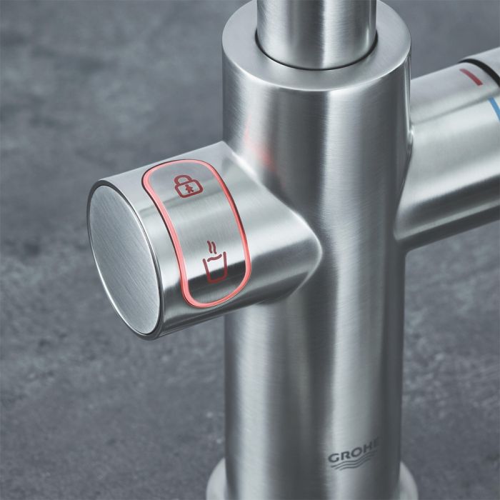 Köksblandare Grohe Red Duo rostfri stål + boiler + filter