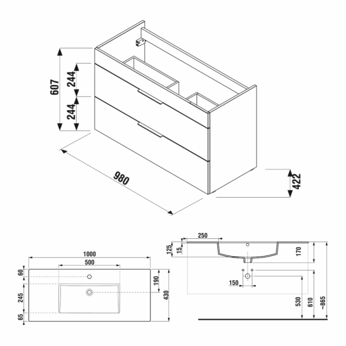 Möbelset Jika Cube H453652 vit