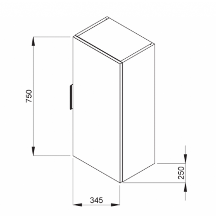 Väggskåp Jika Cube H453711 vit