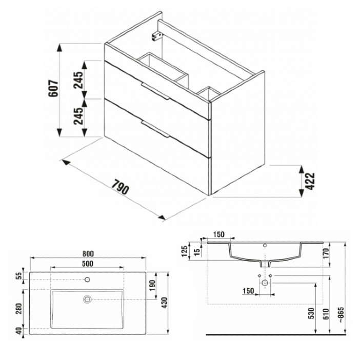 Möbelset Jika Cube H453762 vit