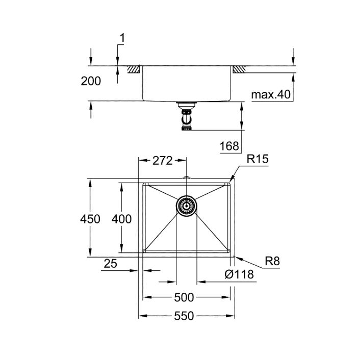 Diskho Grohe K700U Brushed Hard Graphite