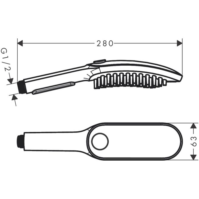 Handdusch Hansgrohe DogShower 150 3jet mattsvart