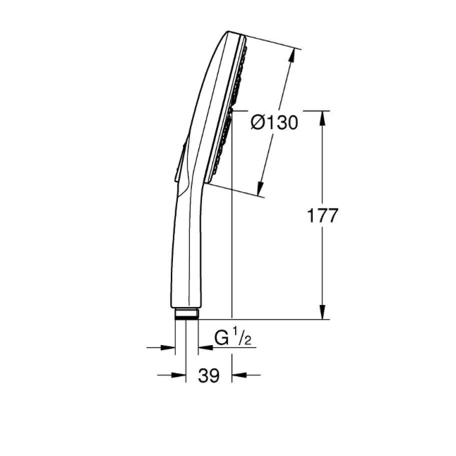 Handdusch Grohe Rainshower SmartActive 130 phantom black