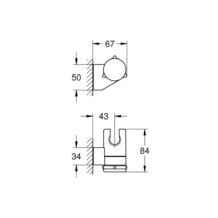 Handduschhållare Grohe Tempesta