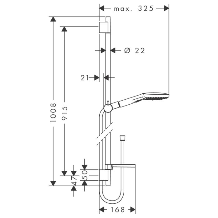 Handduschset Hansgrohe Raindance Select E 120 3jet 90 cm seebialusega