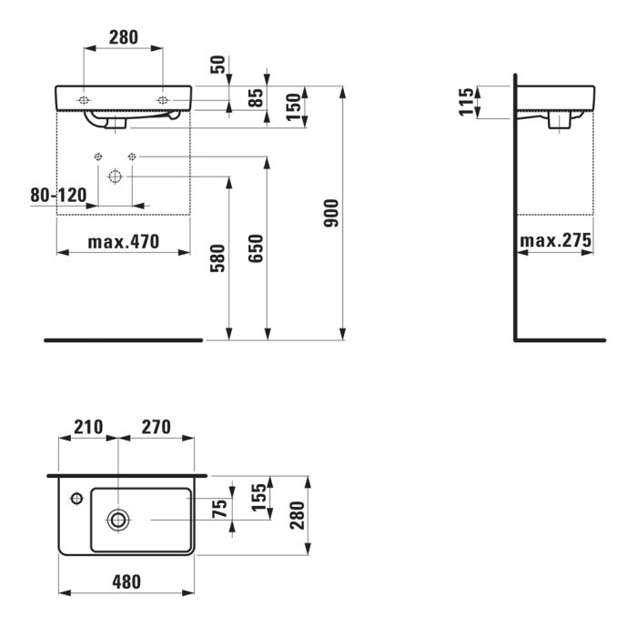 Tvättställ Laufen Pro S 815955