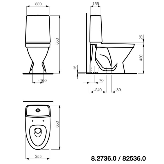 Toalettstol Laufen Rigo 827360 allavool