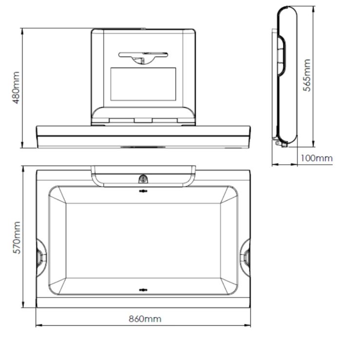 Skötbord Mediclinics BabyMedi® horisontell CP0016H-I vit