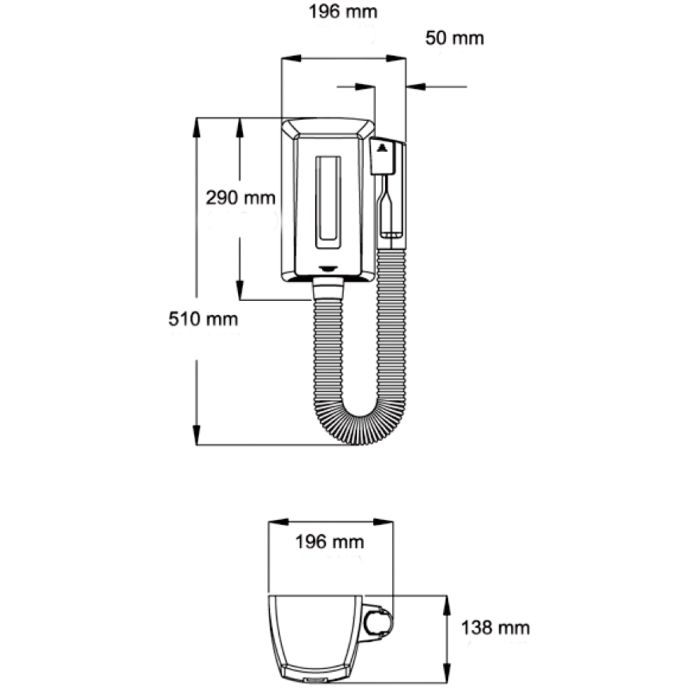 Hårtork Mediclinics Smartflow SC0004 vit