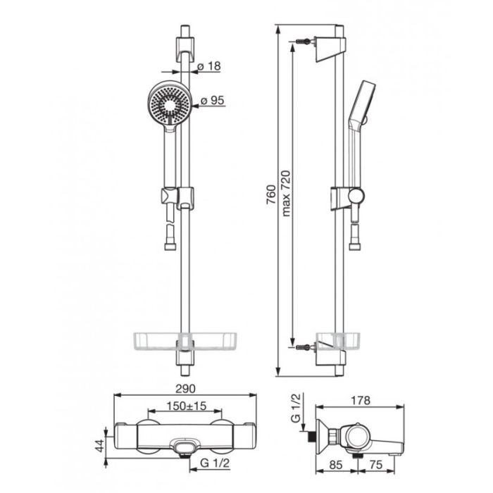 Duschset Oras Nova 7414U