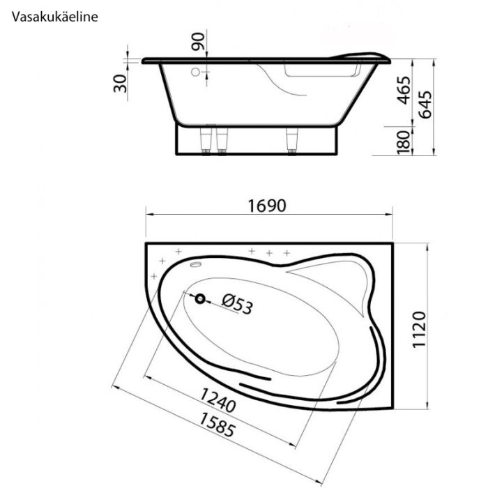 Badkar i sten Vispool Orte