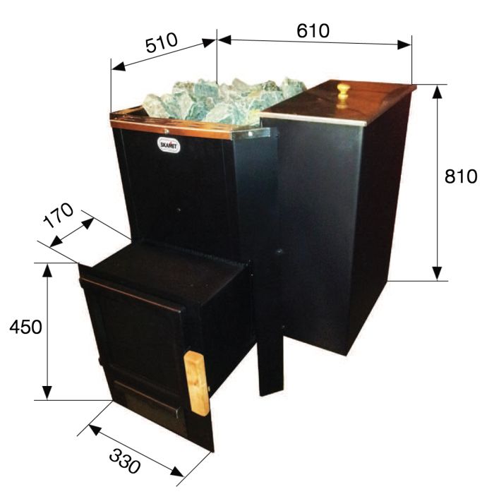 Vedeldat bastuaggregat Skamet P-22040