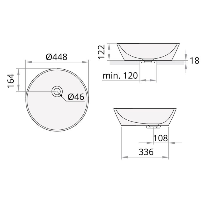 Tvättställ PAA Deco Graphite