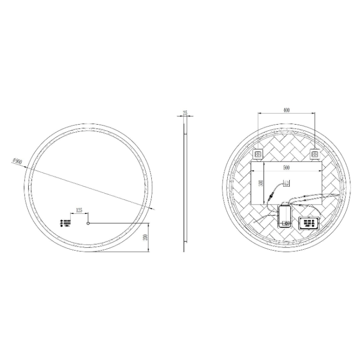 Spegel Vinchome Navarre Round