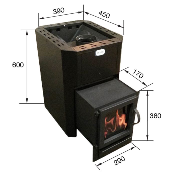 Vedeldat bastuaggregat Skamet PS-210 GL