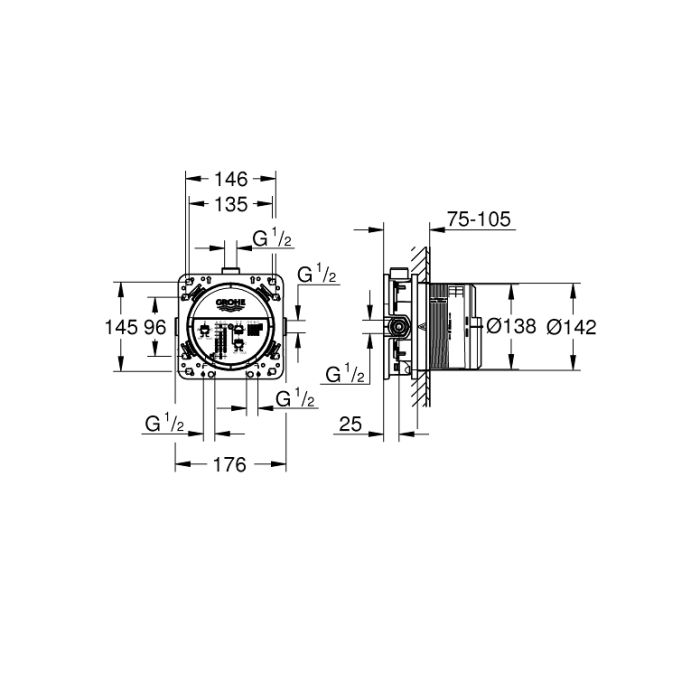 Manöverdel Grohe Rapido SmartBox