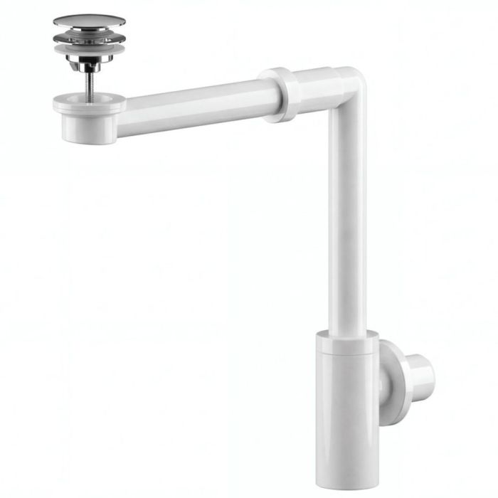 Designvattenlås SAT Project + Click-Clack bottenventil vit
