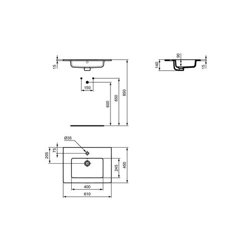 Tvättställ Ideal Standard Tempo E0668
