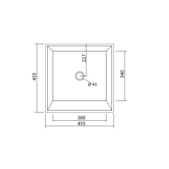 Tvättställ Vispool Quadro 45