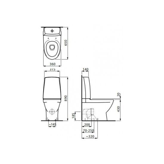 Toalettstol Laufen Pro N Rimless LCC 8289684