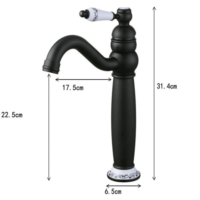 Hög tvättställsblandare Wasser Antique Onyx