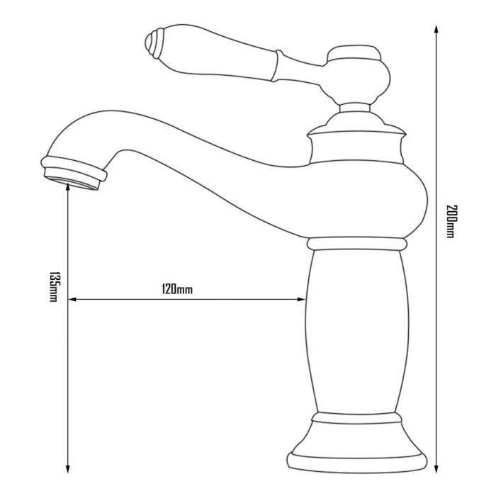 Tvättställsblandare Wasser Antique Bronze