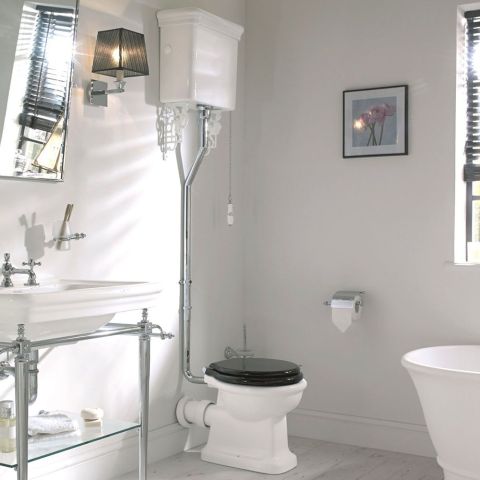 Retro WC-pott Burlington Standard vit alumiinium High